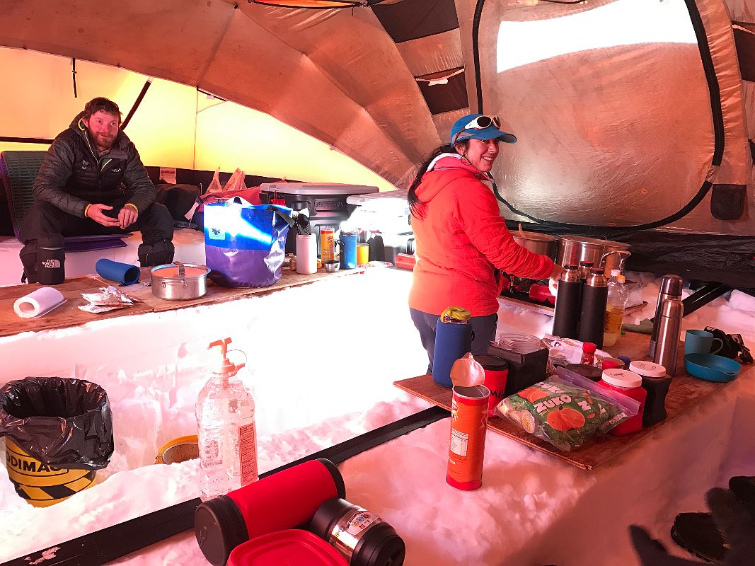 04A Guides Josh And Pachi Cooked Our Delicious Meals In The Spacious And Comfortable Dining Tent At Mount Vinson Low Camp